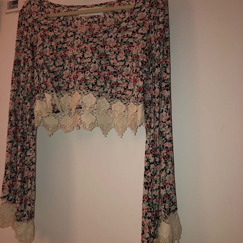 Gypsy Warrior Coachella Bell-sleeve Crop - Small
